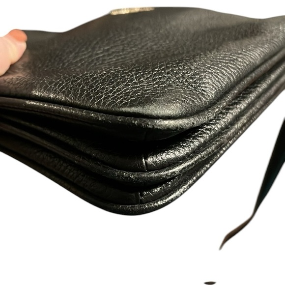 Kate Spade Black Pebbled Leather Triple Gusset Crossbody Bag - Picture 10 of 15